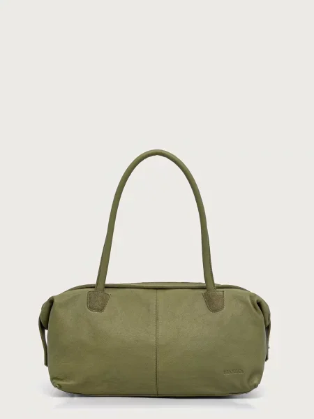 Max&Co. torebka skórzana MCAMINISAMBAG zielona