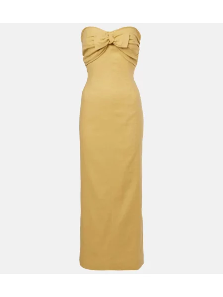 Rochie maxi Tove de in de costum bej