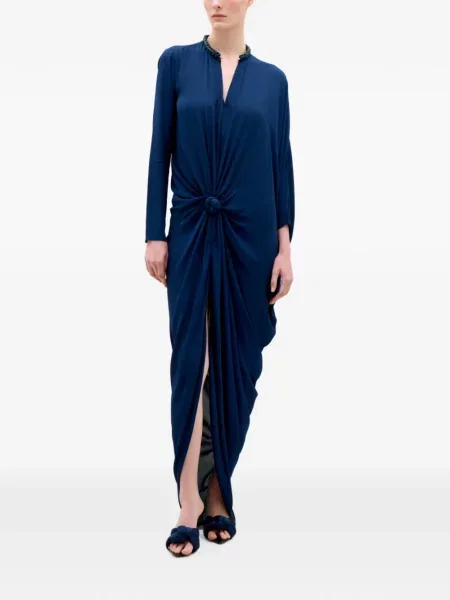 Rochie maxi Silvia Tcherassi drapată albastru