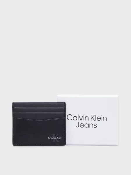 Кожаный кошелек Calvin Klein Jeans черный