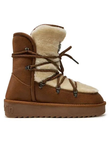 Меховые дутики D.franklin коричневые