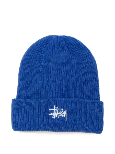 Căciulă Stüssy tricotate cu autograf albastru
