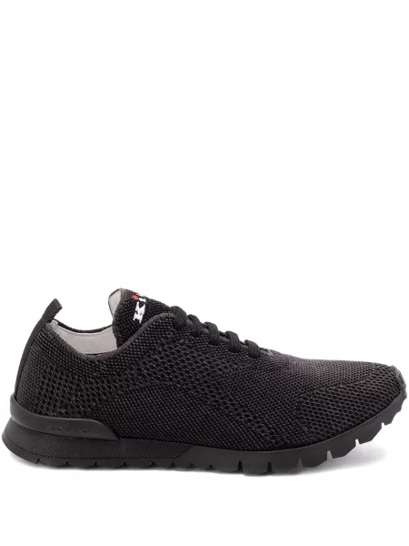 Sneakerși Kiton cu șireturi tricotate negru