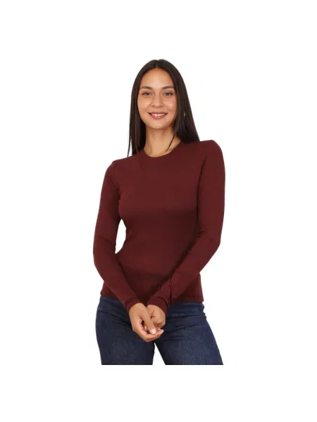 Tricou mânecă lungă La Modeuse bordo