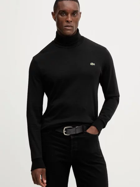 Tricou cu mânecă lungă Lacoste negru
