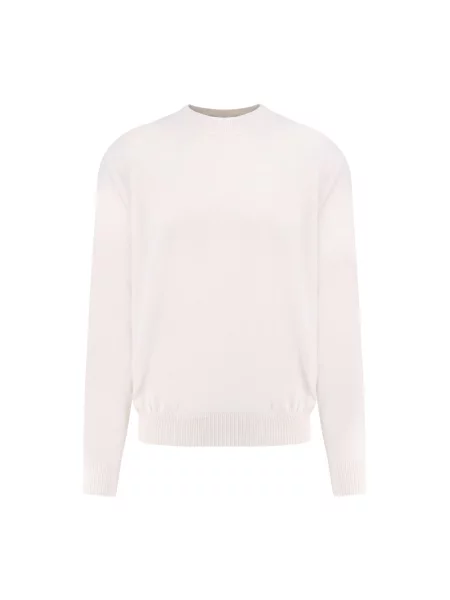 Sweter Moncler z dekoltem w kształcie litery U biały
