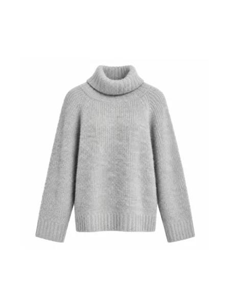Sweter z golfem Sand do golfa szary