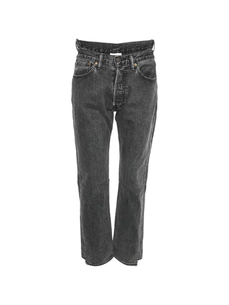 Blugi Vetements cu talie înaltă negru