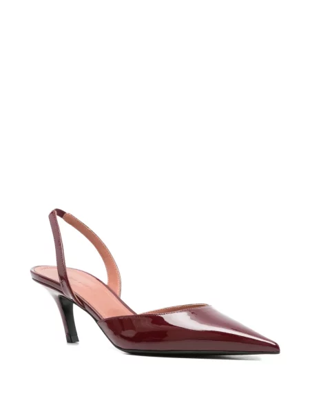Pantofi cu toc Amina Muaddi slingback roșu