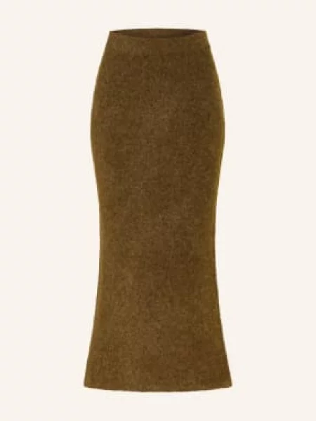 Leger Studio Pletená Sukně Frederike S Alpakou hnědá