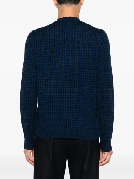 Pulover Emporio Armani de lână albastru