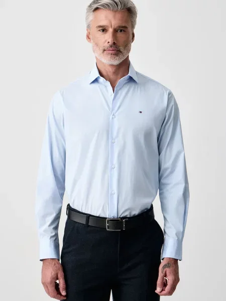 Tommy Hilfiger cămașă pentru bărbați cu albastru