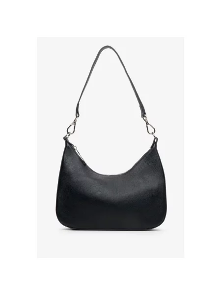 Кожаная сумка-багет Estro черная