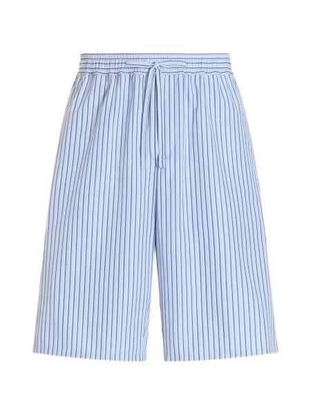 Bermude Dolce & Gabbana cu dungi din poplin albastru
