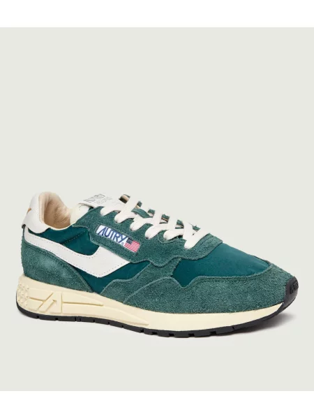 Autry Sneakers Reelwind | piele întoarsă cu adaos de piele verde