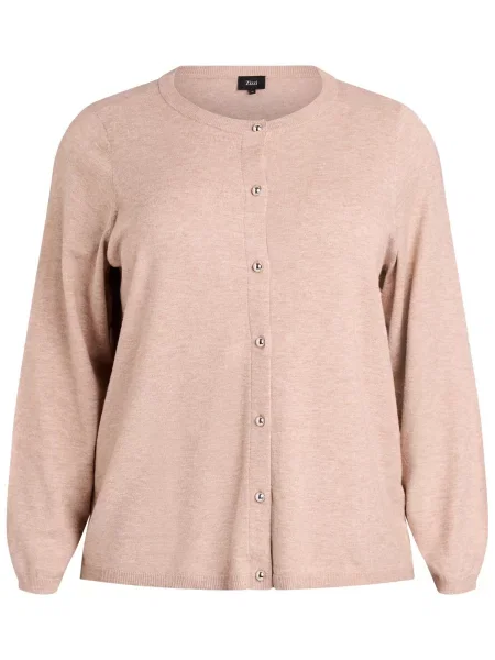 Zizzi Geacă tricotată Caella pudră roz