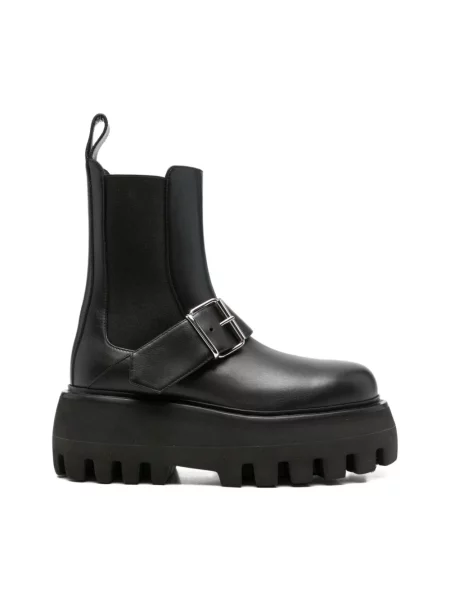 Jedwabne botki Alexander Mcqueen czarne