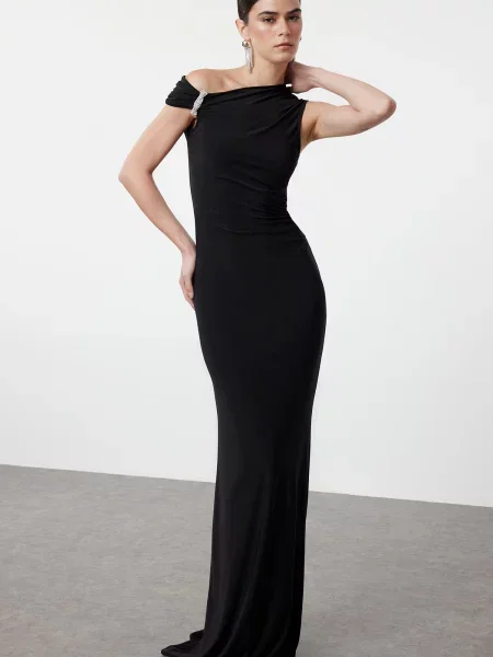 Rochie de seară Trendyol negru