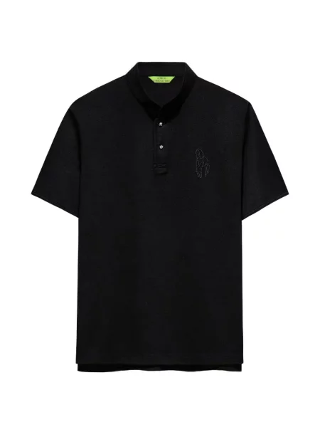 Tricou polo Shanghai Tang negru