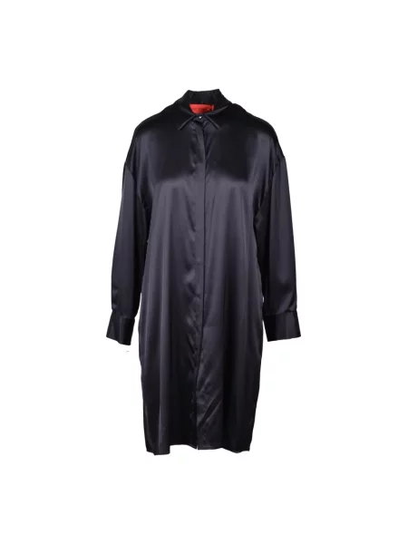 Jedwabna sukienka koszulowa Wild Cashmere czarna