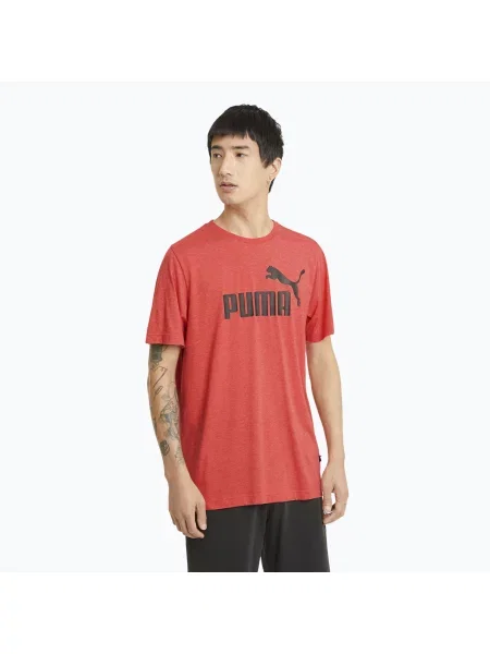 Мъжка тениска PUMA Essentials Heather Tee high risk red червено