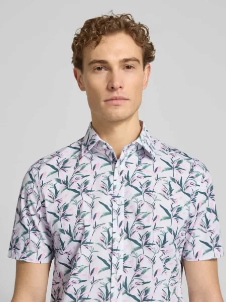 Koszula biznesowa o kroju slim fit z bawełny z kołnierzykiem typu kent Jake*s