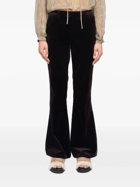 Pantaloni Zadig&voltaire de catifea maro