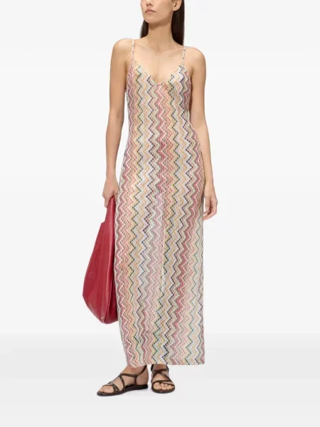 Lung rochie Missoni cu bretele subțiri
