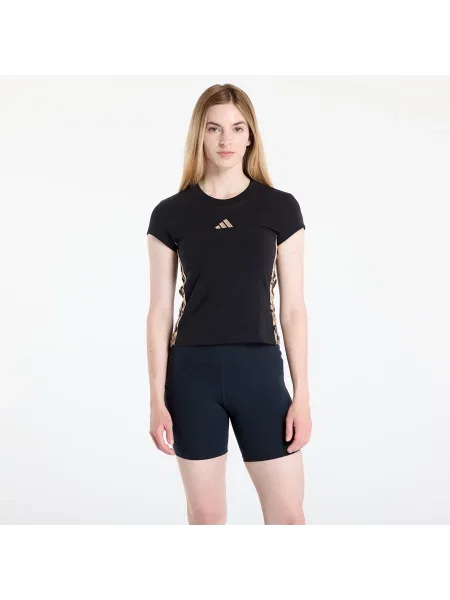 Тениска adidas Animal дамска черно