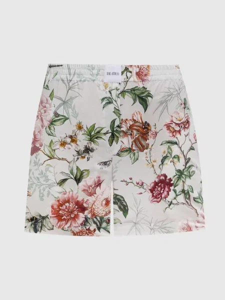 Шорты The Attico в цветочек с принтом