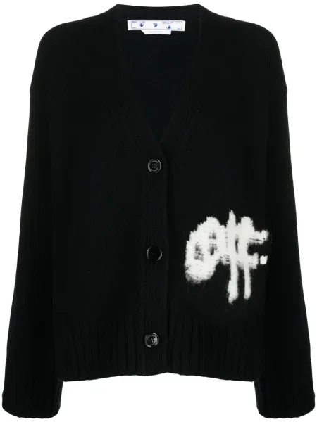 Cardigan Off-white tricotate alb
