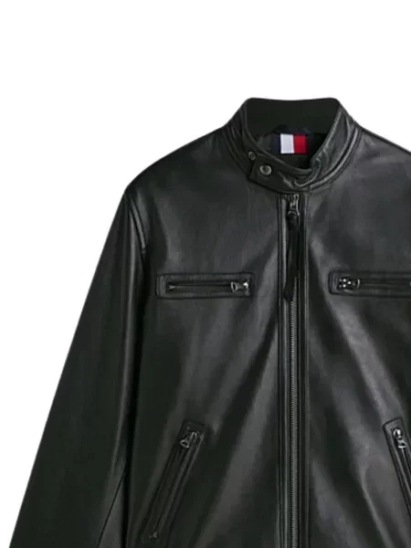 Geanta de piele Tommy Hilfiger negru
