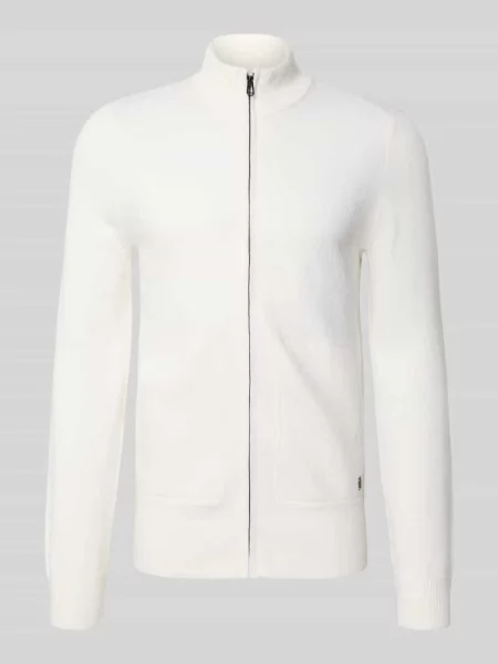 Kardigan rozpinany krój regular fit z czystej bawełny model „Widor” Joop! Collection beżowy