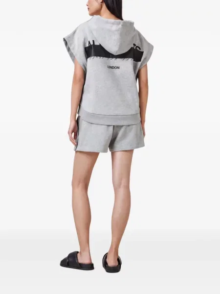 Pantaloni scurți Allsaints cu cordon gri