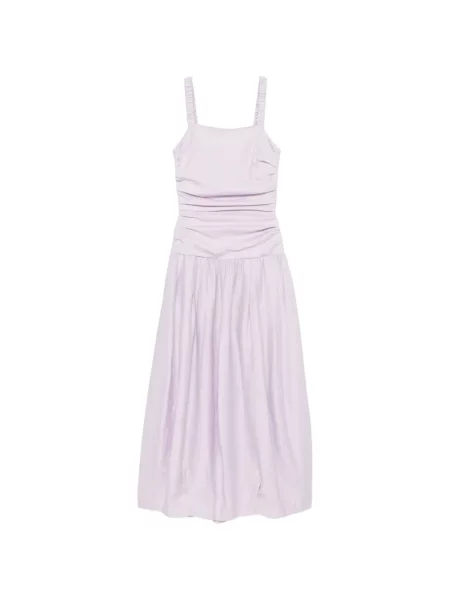 Rochie Tela cu volane cu legături violet