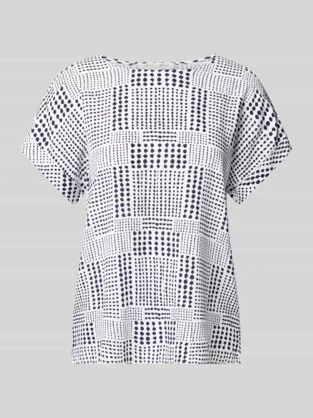Bluzka o kroju regular fit z krótkim rękawem Christian Berg Woman biała