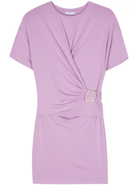 Rochie mini Patrizia Pepe cu cataramă de costum violet