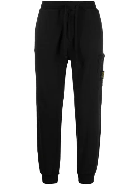Pantaloni Stone Island cu strasuri negru