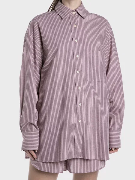 Смугаста сорочка Replay рожева