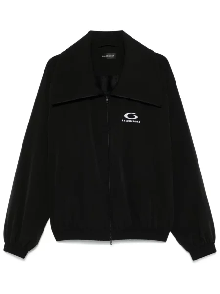 Geacă Balenciaga cu broderie negru