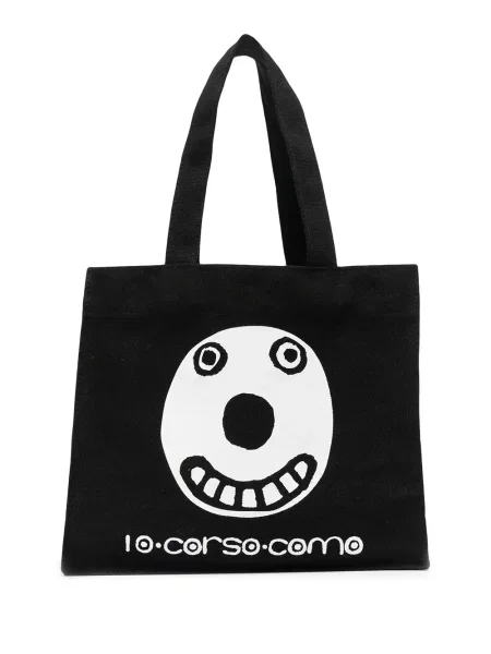 Geantă shopper 10 Corso Como cu imagine negru
