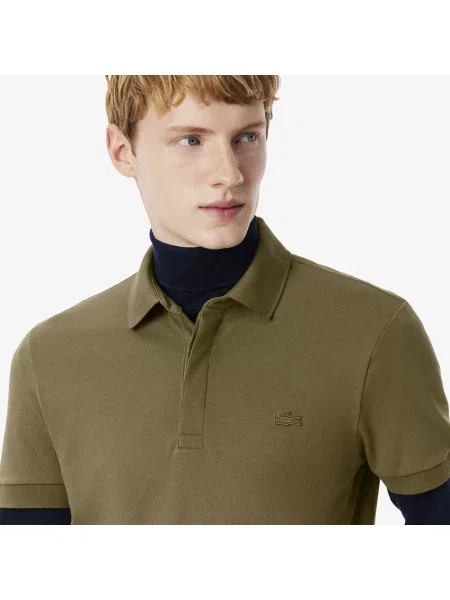 Lacoste Koszulka Polo Paris Stretch Piqué O Regularnym Kroju zielony