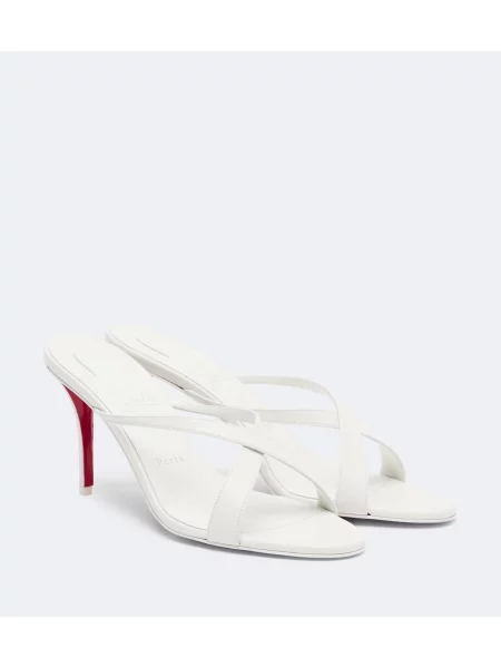 Sandale Christian Louboutin din piele alb