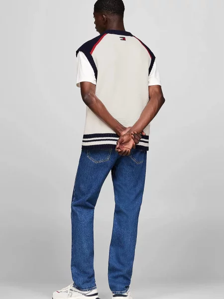 Дитячий джинсовий жилет Tommy Jeans білий
