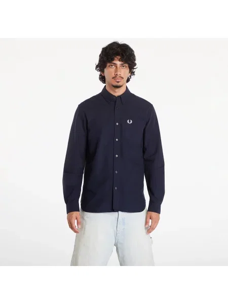 Πουκάμισο FRED PERRY Oxford Shirt Navy L ναυτικό