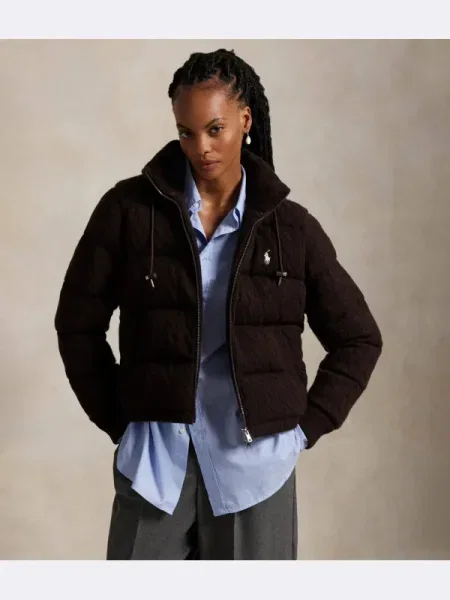 POLO RALPH LAUREN De lână geacă cu adaos de cașmir maro