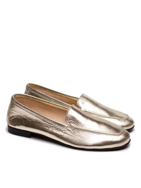 Шкіряні Лофери Pellagio золотий