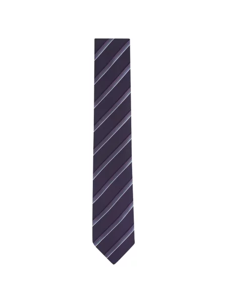 Cravată Canali de mătase cu dungi violet