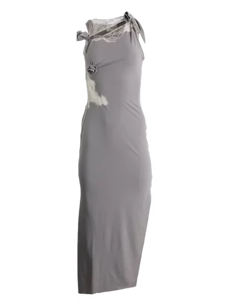 Rochie midi Coperni din dantelă până la genunchi de costum gri