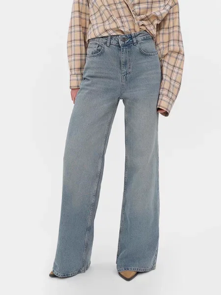 Прямые джинсы Fashionista голубые